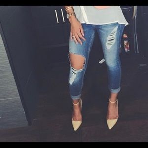 GUESS inc. 1981 High Rise Destroyed Denim